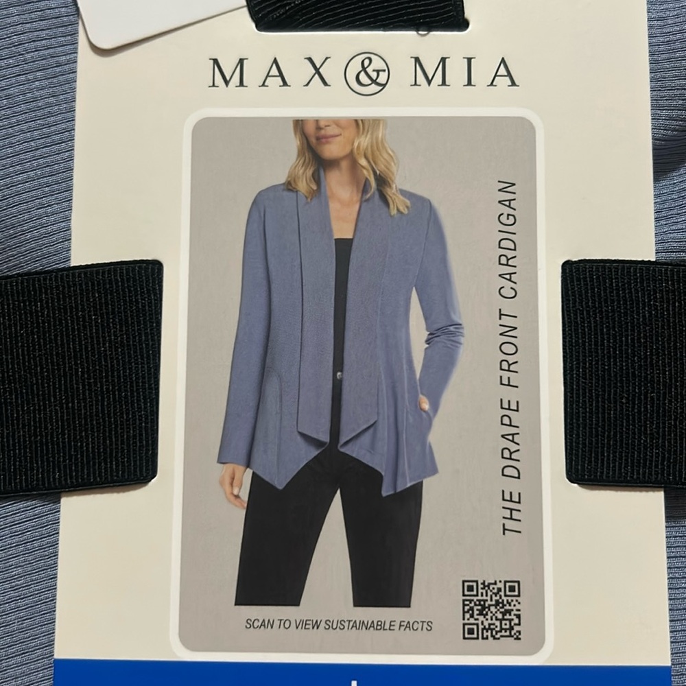 Max&Mia Women's Lightweight Cardigan Color Light Denim L NWT